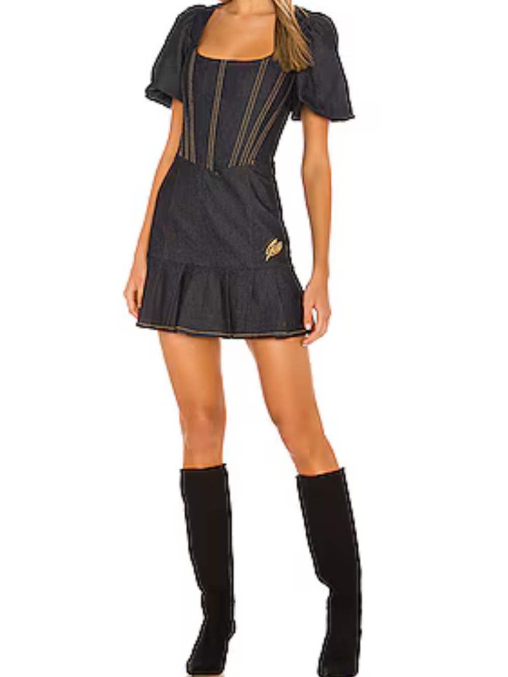 I.AM.GIA Chelsey Denim Corset Mini Dress XS 🖤